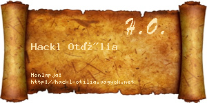 Hackl Otília névjegykártya